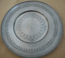 Großer alter  Zinnteller Wandteller Durchmesser ca. 40cm.
