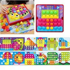 Mosaik Steckspiel mit 50 Steckperlen Motorikspiel für Kinder ab 3 Jahren