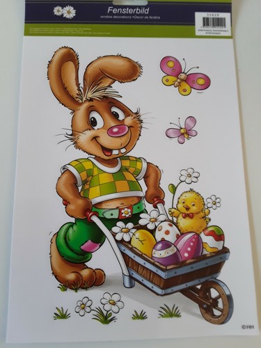 Ostern fensterbild bunt - fensterbild,