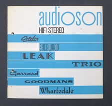AUDIOSON BROSCHÜRE 1962 - GARRARD 301, 4HF, THORENS TD 124, ORTOFON SPU 212, 309