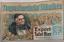 Altes BIER ETIKETT AUGUSTINER