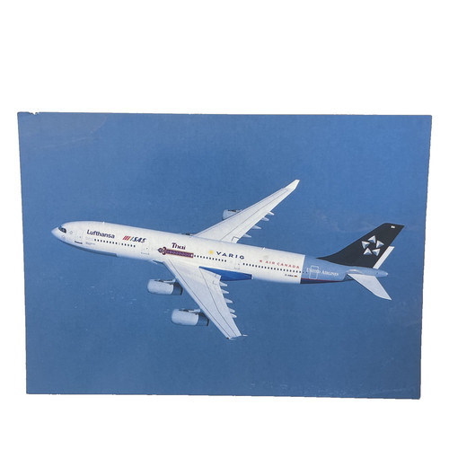Postkarte flugzeug airline - postkarte,