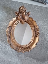 Stand Spiegel klein mit Engel goldfarben 2337046