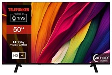 TELEFUNKEN 50 Zoll Fernseher Smart TV 4K UHD HDR Dolby Vision Dolby Atmos LED TV