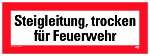 Aufkleber steigleitung - aufkleber, "steigleitung