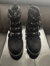 Jette Joop Stiefel Schwarz Strass Gefüttert Gr 37 (38) Neuwertig 