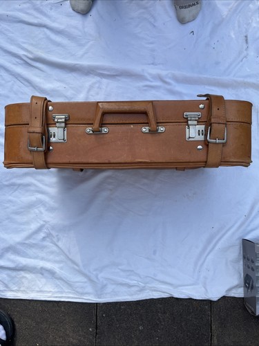 Vintage leder aktenkoffer - vintage,