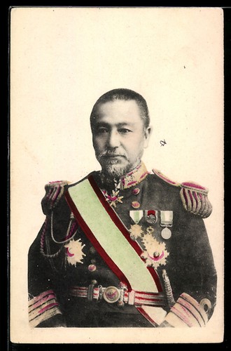 Ansichtskarte admiral togo - ansichtskarte, mit