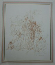 Kunstdruck Bachmann Otto Zirkus - König mit der Pappkrone 41x49