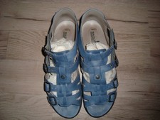 Waldläufer Damen Sandalen,  Hell Blau, m. Klett, Größe 8, dt. Größe 42,  Weite H