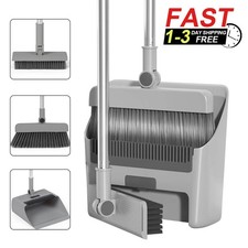 Besen Kehrschaufel Set mit Langem Stiel & Kammzähnen Kehrbesen Kehrschaufel Set