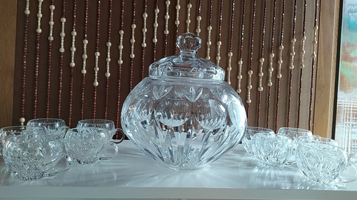Bleikristall bowle service - -,