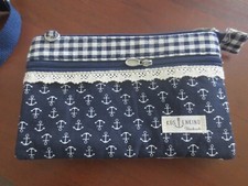 Neu kleine Handtaschen blau Raumwunder Baumwolle Küstenkind Nordsee Handarbeit