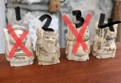 Netsuke figur alles - netsuke, x2