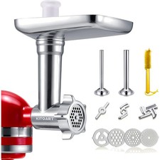 Metall Lebensmittelmühle Aufsätze für KitchenAid Standmixer Fleischwolf Wurst...