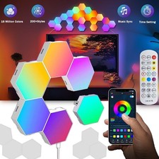 6Stk Hexagon LED Panel RGB