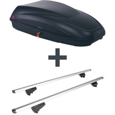 Dachbox G3 Krono 320 + Dachträger Menabo Pick-Up für Ford Galaxy II Typ WA6 NEU