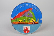 Auto Plakette - Gibraltar - Vintage car badge - Vespa Beinschild 