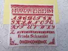 um 1899 SACHSEN ABC-Tuch /