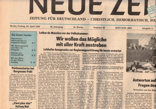 Ddr zeitung neue zeit - zeitung,