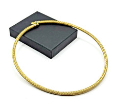 925 Sterling Silber Halskette – vergoldet, Flecht-Design, Italy