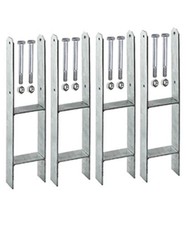 4x Pfostenanker H-Anker 121 mm