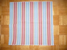 Stoffrest 59x59 cm gestreift Rot Korallrot Blau Türkis Grün Weiß f. Polstermöbel