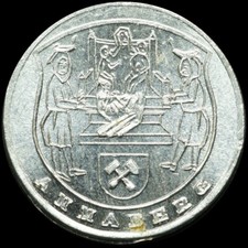 AUSBEUTE & BERGBAU: Alu-Medaille o.J. TAGE ERZGEBIRGISCHER FOLKLORE ANNABERG.