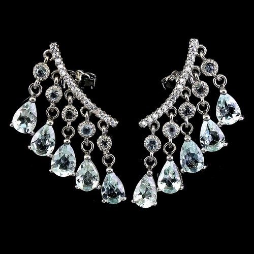 Aquamarin ohrringe 925 silber - 925,