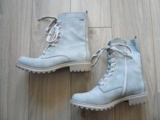 BAMA TEX Damen Schnür Stiefelette Gr.38 hell grau Schuhe Boots Stiefel NEU !!!