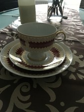 Ostalgie 3 tlg. Kaffeegedeck Lichte Fine China, Made in GDR, gebraucht
