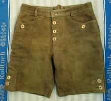 BESTICKTE BRAUNE LEDERHOSE -