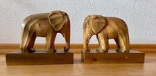 2 x Holz Buchstützen Elefant
