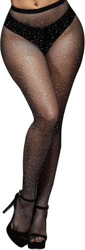 Glitzer fischnetz strumpfhose - glitzer,