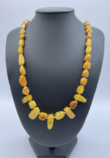 Echte Bernstein Halskette aus Kaliningrad 18g Naturbernstein Honiggelb Amber Neu