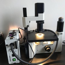 Leica DMIL  Inverses Mikroskop Mit 3 Zeiss Objektive M25 Kaltlichtquelle Olympus