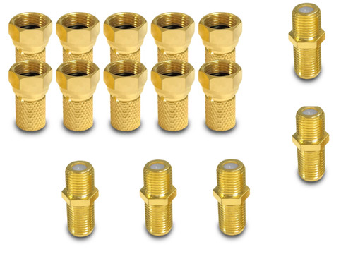 10x stecker 5x - 5x, f-verbinder
