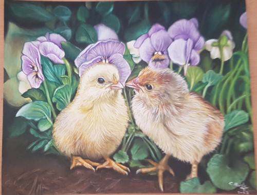 Original pastel painting - original,