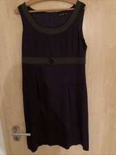 damen kleid comma 42 Winter grau dunkelblau Etuikleid Viskose Polyester Elasthan