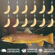 10x Künstliche Bienenmaden WASP Köder Angel Kunstköder Forellen Forellenköder