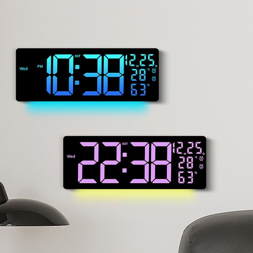Rgb wanduhr mit - wanduhr, farbwechsel