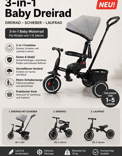 Dreamade baby dreirad - baby,