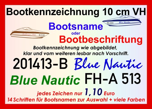 Bootkennzeichnung