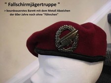 " Fallschirmjägertruppe 60er Jahre " Barett für Mannschaften Gr. 60