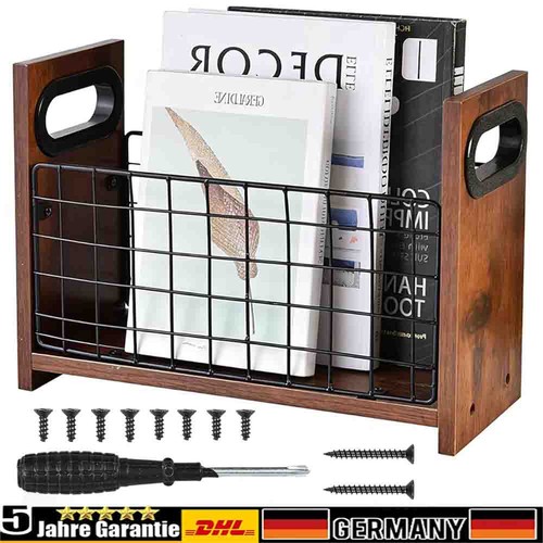Zeitungsständer holz metall - &,
