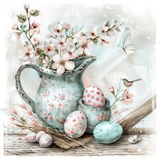 Wandbild Shabby Chic Krug