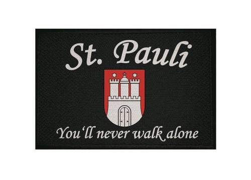 Aufnäher pauli never walk - aufnäher, st.