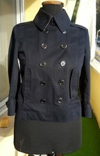 Burberry London Damen Kurz Trenchcoat Jacke Dunkelblau Gr. D 34