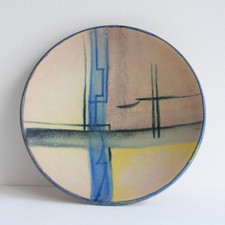 Hildegard Delius Rheinsberg Teller rund Keramik Art Deco handbemalt um 1930