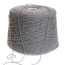 (16,90€/kg) Meliert Grau Stretch Wolle StrickWolle Grau Garn Stricken Kone /i06